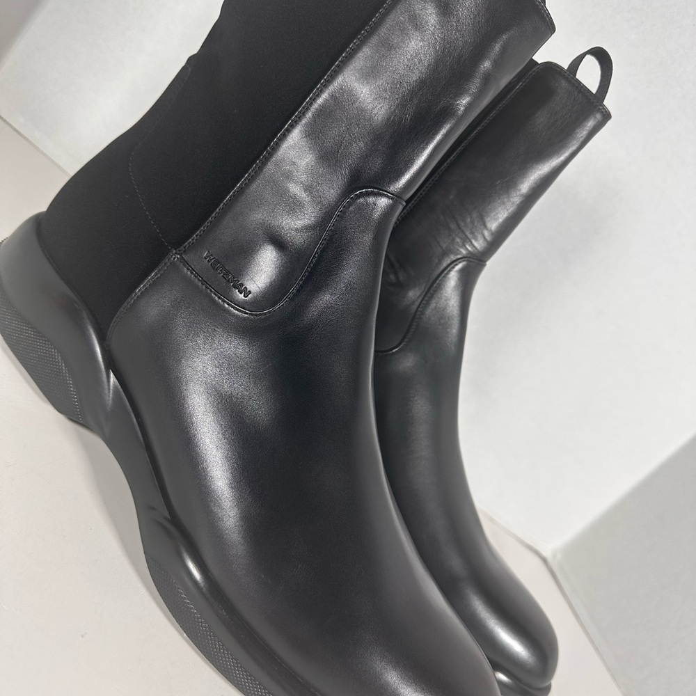 Share Stuart Weitzman Mens "Cyrus" Boot in Black, Size 11